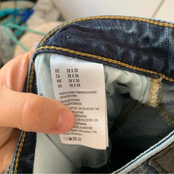 American Eagle Skinny Jeans Denim 28X30 - Picture 6 of 6